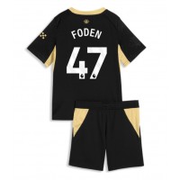 Stroje piłkarskie Manchester City Phil Foden #47 Koszulka Wyjazdowej dla dzieci 2026-27 Krótki Rękaw (+ szorty)